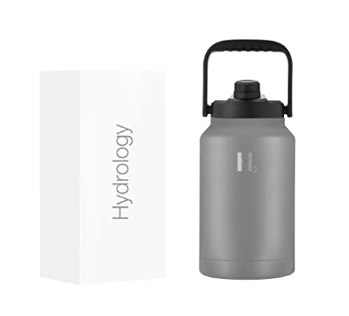 زجاجة ماء H2 HYDROLOGY Growler بغطاء مقبض | فراغ جدار مزدوج معزول جالون الهادر | ماء ساخن وبارد مانع للتسرب خالي من العرق | الرياضة ، التنزه ، التخييم ، السفر (128 أونصة ، جرافيت) زجاجة ماء H2 HYDROLOGY Growler بغطاء مقبض | فراغ جدار مزدوج معزول جالون الهادر | ماء ساخن وبارد مانع للتسرب خالي من العرق | الرياضة ، التنزه ، التخييم ، السفر (128 أونصة ، جرافيت)