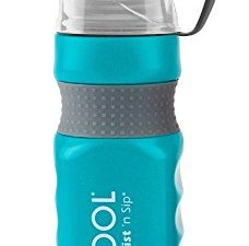 زجاجة O2COOL Power Flow Grip مع ضباب كلاسيكي أعلى 24 أونصة ، أزرق مخضر
