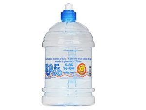 زجاجة ماء Arrow H2O On The Go ، 2.2 لتر - زجاجة مياه بلاستيكية شفافة كبيرة بغطاء دفع - صنع في الولايات المتحدة الأمريكية ، خالية من BPA - مقبض مريح مدمج ، مانع للتسرب - مثالي لممارسة الرياضة والصالة الرياضية