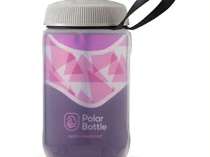 زجاجة مياه معزولة للأطفال من بولار بوتل - خالية من مادة BPA ، زجاجة ضغط للرياضة والدراجة بمقبض (فجر - أرجواني أرجواني ، 12 أونصة سائلة)