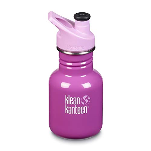 زجاجة Klean Kanteen Kid Classic 12 أونصة مع غطاء رياضي للأطفال 3.0 زجاجة Klean Kanteen Kid Classic 12 أونصة مع غطاء رياضي للأطفال 3.0