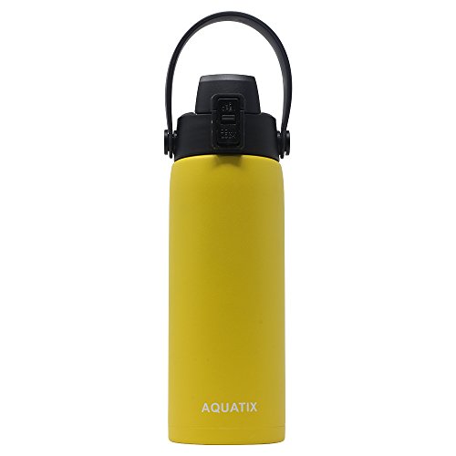 زجاجة مياه رياضية Aquatix جديدة (أصفر ليموني ، 21 أونصة) مصنوعة من الفولاذ المقاوم للصدأ مزدوج الجدار معزول بالشفط بغطاء علوي مريح مع مقبض حزام قابل للإزالة - تحافظ على المشروبات باردة 24 ساعة / ساخنة 6 ساعات زجاجة مياه رياضية Aquatix جديدة (أصفر ليموني ، 21 أونصة) مصنوعة من الفولاذ المقاوم للصدأ مزدوج الجدار معزول بالشفط بغطاء علوي مريح مع مقبض حزام قابل للإزالة - تحافظ على المشروبات باردة 24 ساعة / ساخنة 6 ساعات