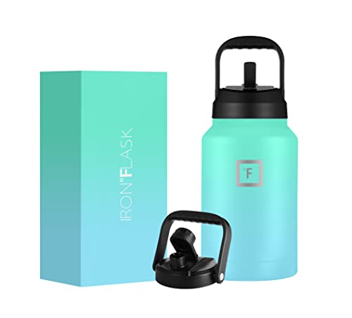 زجاجة ماء رياضية من IRON ° FLASK - 128 أونصة / جالون واحد ، غطاءان ، مصاصة وصنبور ، مانع للتسرب ، فولاذ مقاوم للصدأ معزول بالتفريغ ، حار بارد ، مزدوج الجدران ، كوب حراري بسيط ، إبريق معدني للمقصف زجاجة ماء رياضية من IRON ° FLASK - 128 أونصة / جالون واحد ، غطاءان ، مصاصة وصنبور ، مانع للتسرب ، فولاذ مقاوم للصدأ معزول بالتفريغ ، حار بارد ، مزدوج الجدران ، كوب حراري بسيط ، إبريق معدني للمقصف