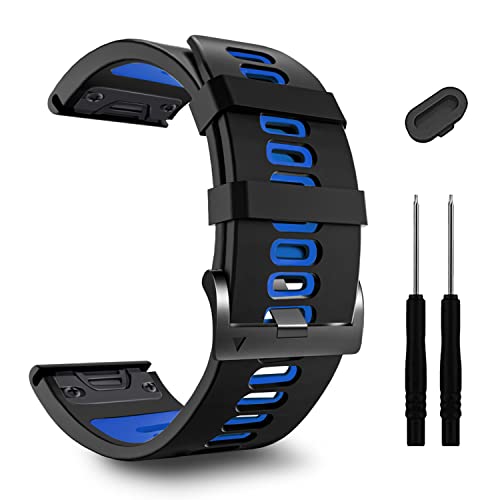 26 ملم متوافق مع أشرطة ساعة Garmin Fenix 5X وأشرطة سيليكون ناعمة لـ Fenix 7X / Enduro / Fenix 6X Pro / Fenix 6X / Fenix 5X Plus / Fenix 3 HR / Descent Mk2i / Tactix Delta 26 ملم متوافق مع أشرطة ساعة Garmin Fenix 5X وأشرطة سيليكون ناعمة لـ Fenix 7X / Enduro / Fenix 6X Pro / Fenix 6X / Fenix 5X Plus / Fenix 3 HR / Descent Mk2i / Tactix Delta