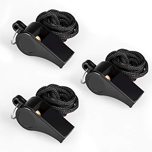B BRAND Whistles Coach ، 3 عبوات صفارات رياضية بلاستيكية مع حبل ، صافرة صوت عالي النقاء مثالية للمدربين والحكام والمسؤولين B BRAND Whistles Coach ، 3 عبوات صفارات رياضية بلاستيكية مع حبل ، صافرة صوت عالي النقاء مثالية للمدربين والحكام والمسؤولين