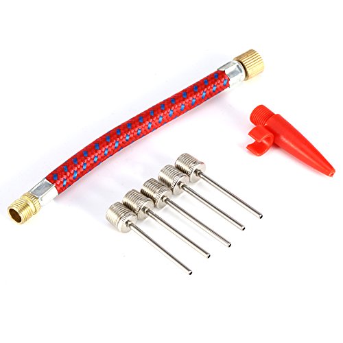 Dilwe Pump Needle Inflator Adapter Kit ، 7 قطع مضخة كرة إبرة هوائية قابلة للنفخ مع خرطوم هواء مرن لإطار كرة القدم وكرة السلة Dilwe Pump Needle Inflator Adapter Kit ، 7 قطع مضخة كرة إبرة هوائية قابلة للنفخ مع خرطوم هواء مرن لإطار كرة القدم وكرة السلة