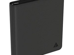 Rayvol Premium Zip Binder- 9 جيب يناسب 720 بطاقة تداول مع 40 كم أسود فاخر ، مجلد ألبوم بطاقات التحميل العلوي لـ TCG