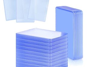 60 حزمة من أغطية بطاقات التداول ، FOME Toploader Hard Card Case Hard Card Case PVC Trading Card Holder Clear
