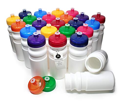 رولينج ساندز 20 Ounce Sports Water Bottles 24 Pack ، خالية من BPA ، صنع في الولايات المتحدة الأمريكية ، غسالة الصحون آمنة رولينج ساندز 20 Ounce Sports Water Bottles 24 Pack ، خالية من BPA ، صنع في الولايات المتحدة الأمريكية ، غسالة الصحون آمنة