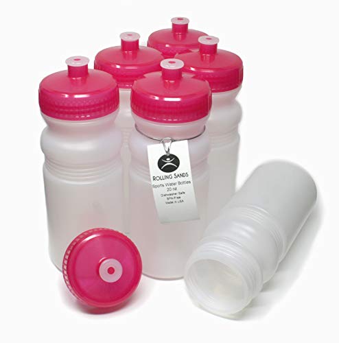 رولينج ساندز 20 Ounce Sports Water Bottles 6 Pack ، خالية من BPA ، صنع في الولايات المتحدة الأمريكية ، غسالة الصحون آمنة رولينج ساندز 20 Ounce Sports Water Bottles 6 Pack ، خالية من BPA ، صنع في الولايات المتحدة الأمريكية ، غسالة الصحون آمنة