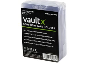 حوامل بطاقات Vault X ذات المقاس الواسع شبه الصلبة لبطاقات التداول وتقديم تصنيف البطاقات الرياضية (50 حزمة)