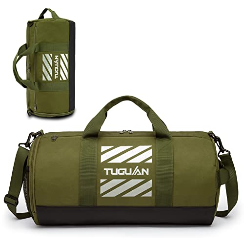 TUGUAN Gym Bags for Men Women Travel Duffle Bag مع جيب مبلل ومقصورة للأحذية بين عشية وضحاها وحقيبة من القماش الخشن في عطلة نهاية الأسبوع حقيبة رياضية للجيم الرياضي للرجال 45L ، أخضر TUGUAN Gym Bags for Men Women Travel Duffle Bag مع جيب مبلل ومقصورة للأحذية بين عشية وضحاها وحقيبة من القماش الخشن في عطلة نهاية الأسبوع حقيبة رياضية للجيم الرياضي للرجال 45L ، أخضر