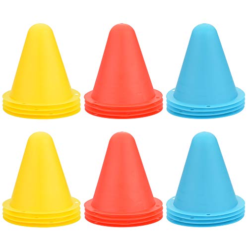CM Pack of 24 Sport Training Marker Cone مخروط بلاستيكي لدراجة كرة القدم وكرة السلة ، 3 بوصات ، ألوان عشوائية CM Pack of 24 Sport Training Marker Cone مخروط بلاستيكي لدراجة كرة القدم وكرة السلة ، 3 بوصات ، ألوان عشوائية