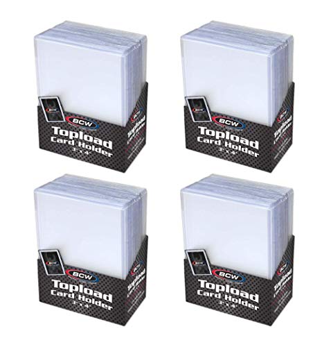 BCW Topload Card Holder for Standard Trading Cards، 3 "x 4"، up to 20 pts، 100-Count BCW Topload Card Holder for Standard Trading Cards، 3 "x 4"، up to 20 pts، 100-Count