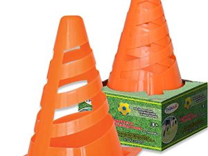 Thin Air Brands Agility Training Sport Cone 12 Pack - لكرة القدم أو الرياضة أو الأحداث أو المدرسة أو علامات الملعب - للأطفال والكبار ، برتقالي