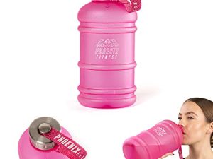 زجاجة مياه رياضية للجنسين من Phoenix Fitness RY1014 ، إبريق زجاجة رياضية للياقة البدنية واللياقة البدنية كبير مع فم واسع ، خالية من مادة BPA ومقاومة للتسرب وغير سامة من أجل اللياقة البدنية ، وردي ، 34 أونصة