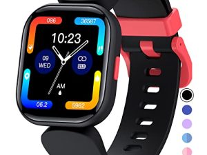 QOOGOT Kids Smart Watch للأولاد والبنات ، متتبع اللياقة الصحية مع مراقب معدل ضربات القلب والنوم ، 19 وضعًا رياضيًا تعقب النشاط مع عداد خطوات عداد السعرات الحرارية ، ساعة منبه مقاومة للماء هدية للأطفال