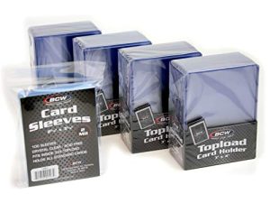 BCW 100-Count Card Toploaders وأكياس البطاقات