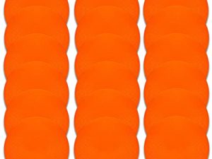 Vhxorrz Poly Spot Markers 9 بوصة غير قابلة للانزلاق من المطاط وعلامات رشاقة مخاريط أرضية مسطحة لكرة القدم وكرة القدم وعلامات تدريب كرة السلة والأنشطة المدرسية وتدريبات التمرين والتباعد الاجتماعي
