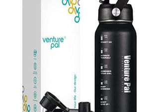 زجاجة ماء معزولة من Venture Pal ، 32 أونصة ترمس حراري مانع للتسرب مع مصفاة ومصفاة وغطاء صنبور للألعاب الرياضية