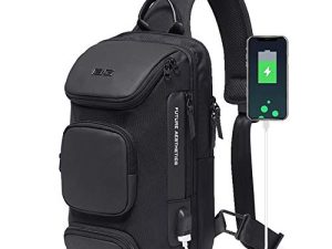 OZUKO Sling Backpack Sling Bag Crossbody Backpack حقيبة ظهر كاجوال Daypack للرجال