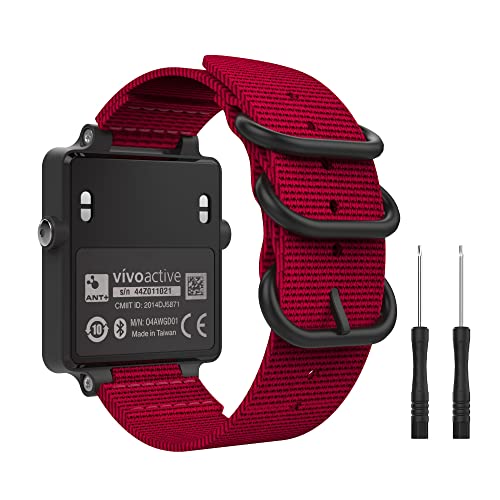شريط ساعة MoKo لـ Garmin Vivoactive Acetate ، حزام بديل قابل للتعديل من النايلون المنسوج الناعم لسوار Garmin Vivoactive / Vivoactive Acetate الرياضي الذكي شريط ساعة MoKo لـ Garmin Vivoactive Acetate ، حزام بديل قابل للتعديل من النايلون المنسوج الناعم لسوار Garmin Vivoactive / Vivoactive Acetate الرياضي الذكي