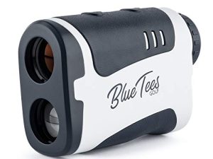 Blue Tees Golf Series 1 Sport Slope Laser Rangefinder للجولف 650 ياردة - قياس المنحدر ، تقنية قفل العلم مع اهتزاز النبض ، تكبير 6X