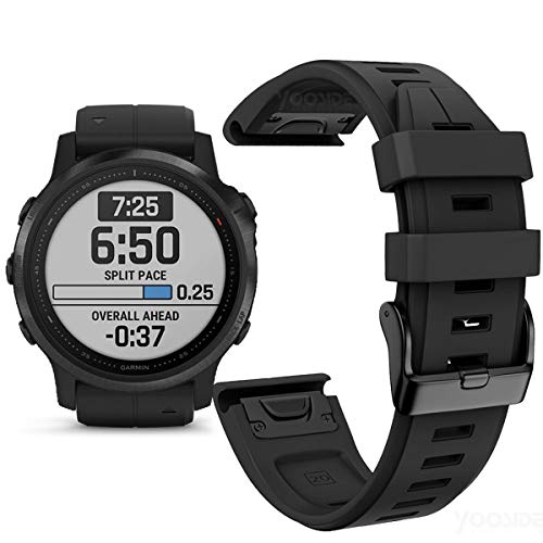 YOOSIDE for Fenix 6S / Fenix 5S Plus سوار ساعة سيليكون ، 20 ملم رياضي مقاوم للماء سريع التحرير سهل الملاءمة حزام معصم لـ Garmin Fenix 6S Pro / Sapphire، Fenix 5S / Fenix 5S Plus (أسود) YOOSIDE for Fenix 6S / Fenix 5S Plus سوار ساعة سيليكون ، 20 ملم رياضي مقاوم للماء سريع التحرير سهل الملاءمة حزام معصم لـ Garmin Fenix 6S Pro / Sapphire، Fenix 5S / Fenix 5S Plus (أسود)