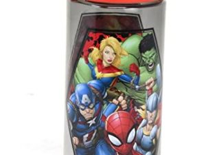 [3-Pack] Marvel Universe 16.5oz Kids Sullivan Sports Water Bottle ، خالية من BPA ، أسود ، أحمر ، أزرق
