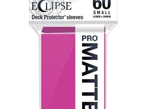 Ultra Pro - Eclipse Matte Small Sleeves 60 Count (Hot Pink) - حماية جميع بطاقات الألعاب والبطاقات الرياضية والبطاقات القابلة للتحصيل باستخدام تقنية Ultra Pro's ChromaFusion