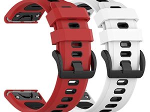 [عبوتان] حزام ساعة متوافق مع Garmin Forerunner 955/955 Solar / 945/935/745 سوار معصم رياضي سريع الملاءمة لـ Garmin Instinct ، Instinct 2 Solar ، Descent G1 Smart Watch حزام سيليكون