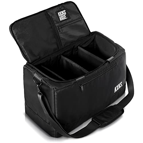 KXKS. Kicks Kase Essential Sneaker Duffle Bag - حقائب دافل للسفر للأحذية ، حقيبة سفر رياضية ، حقيبة رياضية رياضية مثالية ، السفر والأمتعة ، ملحقات السفر الثقيلة (أسود / أسود) KXKS. Kicks Kase Essential Sneaker Duffle Bag - حقائب دافل للسفر للأحذية ، حقيبة سفر رياضية ، حقيبة رياضية رياضية مثالية ، السفر والأمتعة ، ملحقات السفر الثقيلة (أسود / أسود)