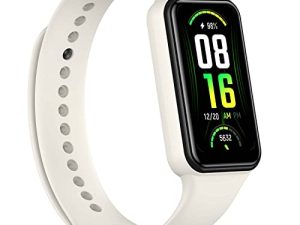 سوار Amazfit Band 7 للياقة البدنية والصحة للنساء والرجال ، بطارية تدوم 18 يومًا ، ALEXA مدمج ، شاشة AMOLED 1.47 بوصة ، معدل ضربات القلب ومراقبة SpO₂ ، 120 وضعًا رياضيًا ، 5 ATM مقاومة للماء ، بيج