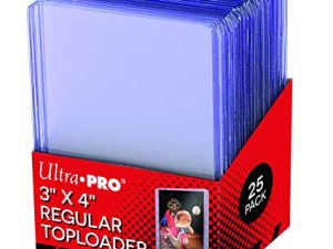 Ultra Pro 3 "X 4" محمل علوي عادي شفاف 25ct محمل علوي للبطاقات واقيات بطاقات البيسبول من البلاستيك الصلب للبطاقات الصلبة واقيات البطاقات العلوية للبطاقات