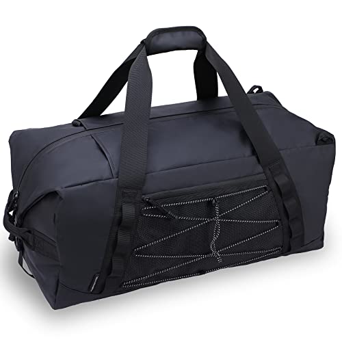 Haimont Heavy Duty Duffel Bag حقيبة ظهر مقاومة للماء قابلة للتحويل مع أحزمة ظهر للتخييم في الهواء الطلق ، التنزه ، السفر ، رياضة الرياضة ، أسود ، 60 لتر Haimont Heavy Duty Duffel Bag حقيبة ظهر مقاومة للماء قابلة للتحويل مع أحزمة ظهر للتخييم في الهواء الطلق ، التنزه ، السفر ، رياضة الرياضة ، أسود ، 60 لتر