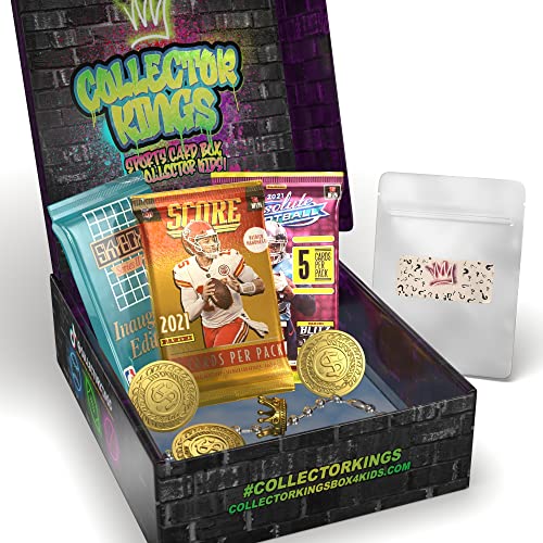 لعبة Collector Kings Sports Cards Kids Mystery Box - تتضمن 3 حزم بطاقات رياضية مختومة ، و 1 King Mystery Pack ، و King Bling حصريًا - كرة السلة ، بطاقات تداول كرة القدم للأولاد والبنات لعبة Collector Kings Sports Cards Kids Mystery Box - تتضمن 3 حزم بطاقات رياضية مختومة ، و 1 King Mystery Pack ، و King Bling حصريًا - كرة السلة ، بطاقات تداول كرة القدم للأولاد والبنات