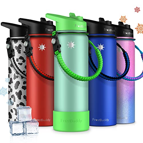 زجاجة ماء الأصدقاء من Frost Buddy بسعة 40 أونصة مع مصاصة وغطاء ومقبض Paracord | أبرد زجاجة مياه معزولة لمدة 24 ساعة | 40 أوقية خالية من التسرب | زجاجة ماء من الفولاذ المقاوم للصدأ للسفر والرياضة والمهام في الوهج زجاجة ماء الأصدقاء من Frost Buddy بسعة 40 أونصة مع مصاصة وغطاء ومقبض Paracord | أبرد زجاجة مياه معزولة لمدة 24 ساعة | 40 أوقية خالية من التسرب | زجاجة ماء من الفولاذ المقاوم للصدأ للسفر والرياضة والمهام في الوهج