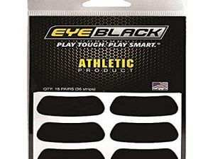 ملصقات EyeBlack Black Athletic Eye السوداء المضادة للوهج ، 18 زوجًا ، 36 شريطًا