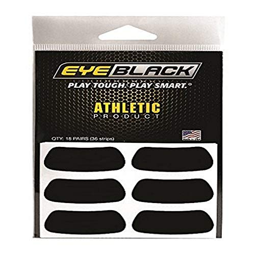 ملصقات EyeBlack Black Athletic Eye السوداء المضادة للوهج ، 18 زوجًا ، 36 شريطًا ملصقات EyeBlack Black Athletic Eye السوداء المضادة للوهج ، 18 زوجًا ، 36 شريطًا