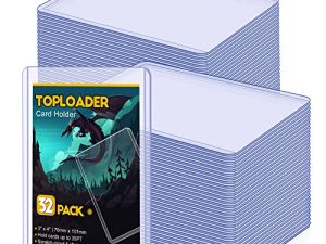32 عددًا من البطاقات العلوية للبطاقات ، واقي بطاقات Sooez 35PT Toploader ، وأغطية بطاقات بلاستيكية صلبة مقاس 3 بوصات × 4 بوصات ، وواقي بطاقات البيسبول ، وحافظة حامل بطاقات التحميل العلوي لبطاقات التداول القابلة للتحصيل ، والبطاقات الرياضية MTG