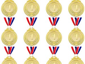الحائز على جائزة الميداليات الذهبية الفضية البرونزية المعدنية الميداليات الأولمبية الفائزين بجوائز المعدن مع شريط العنق ، 2 بوصة
