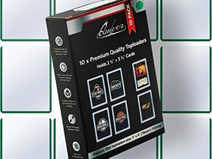 اللوادر العلوية الممتازة 3 × 4 للبطاقات - واقيات بطاقات التحميل العلوي المتينة 35 نقطة من البلاستيك الصلب لألعاب البيسبول وبطاقات التداول الرياضية - أكمام بطاقات سميكة للغاية من البلاستيك الصلب (10 قطع ، أخضر)