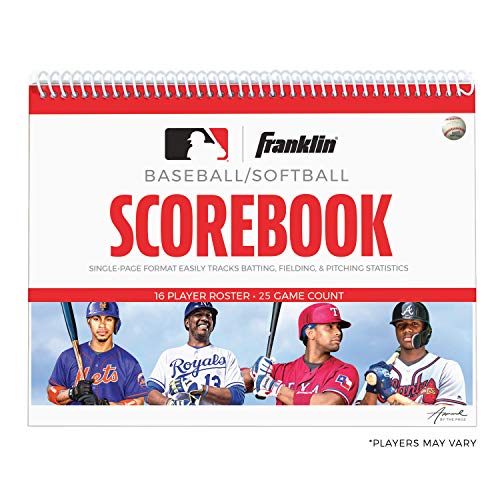 Franklin Sports Baseball + Softball Scorebook - دفتر تسجيل النقاط للإحصاءات + التدريب - كتاب البيسبول الرسمي + كتاب سجل نقاط الكرة اللينة - 25 كتاب لعبة Franklin Sports Baseball + Softball Scorebook - دفتر تسجيل النقاط للإحصاءات + التدريب - كتاب البيسبول الرسمي + كتاب سجل نقاط الكرة اللينة - 25 كتاب لعبة