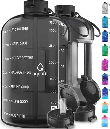 زجاجة ماء AQUAFIT سعة 1 جالون مع أوقات للشرب - زجاجة ماء بسعة 128 أونصة مع مصاصة - زجاجة مياه تحفيزية - زجاجة مياه كبيرة - زجاجة مياه رياضية مع محدد الوقت - إبريق ماء للجيم سعة 1 جالون زجاجة ماء AQUAFIT سعة 1 جالون مع أوقات للشرب - زجاجة ماء بسعة 128 أونصة مع مصاصة - زجاجة مياه تحفيزية - زجاجة مياه كبيرة - زجاجة مياه رياضية مع محدد الوقت - إبريق ماء للجيم سعة 1 جالون