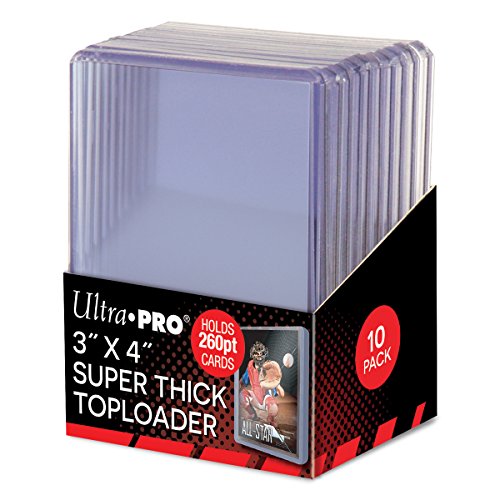 Ultra Pro Super Thick 260PT Toploader 10ct Pack 85238 ، مقاس واحد ، متعدد Ultra Pro Super Thick 260PT Toploader 10ct Pack 85238 ، مقاس واحد ، متعدد