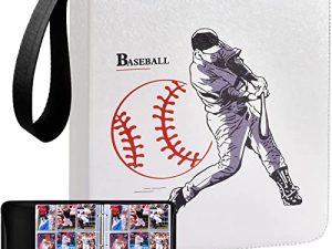 حامل غلاف بطاقة البيسبول ، غلاف ألبوم ، كتاب متوافق مع Topps 2021 ، 720 حقيبة تخزين بطاقات رياضية للجيب ، مجلد واقيات مع 40 صفحة مناسبة لكرة القدم / PM / بطاقة التداول (صندوق فقط)