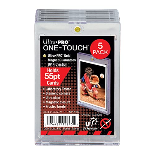 Ultra Pro 55PT UV-Touch Magnetic Holder (5 Count Retail Pack) Ultra Pro 55PT UV-Touch Magnetic Holder (5 Count Retail Pack)