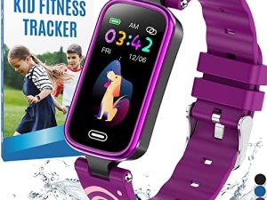 Inspiratek Kids Fitness Tracker لعمر 5-16,2022 ساعة تعقب مطورة للأطفال , ساعة مقاومة للماء للأطفال مع عداد الخطى , مراقب النوم وعداد السعرات الحرارية , ساعة لياقة بدنية للأطفال البنات والأولاد والمراهقين (بنفسجي)