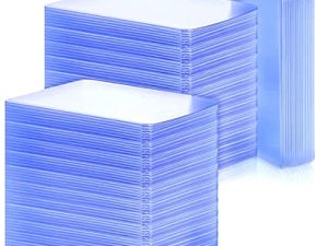 120 حزمة من أكمام بطاقات التداول ، FOME Toploader Hard Card Case Hard Card Case PVC Trading Card Holder Clear