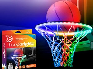 ضوء حلقة كرة السلة LED من برايتز هوب برايتز ، متغير اللون - ضوء حلقة مستشعر الحركة - الأضواء تصبح مجنونة عندما تسجل - متعة فريدة للبالغين والفتيان والفتيات الذين يحبون كرة السلة